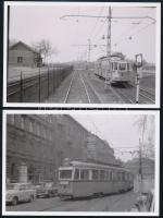 Budapesti villamosok az 1970-es évekből, nem publikált 4 db fotó, utólagos előhívás, 10×15 cm