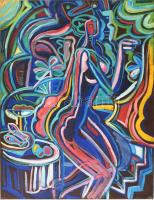 Kozma István (1937-2020): Női akt. Olaj, vászon, jelzés nélkül, 80×70 cm. Proveniencia: Banner Zoltán (1932-) művészettörténész, író gyűjteményéből. / István Kozma (1937-2020): Nude. Oil on canvas, unsigned. 80×70 cm. Provenance: from the collection of art historian Zoltán Banner (1932-).