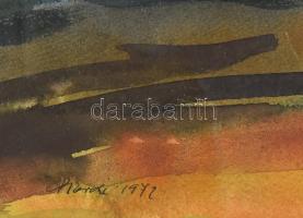 Bordi András (1905-1989): Maros menti dombok (Erdély), 1972. Akvarell, papír, jelezve balra lent, 34...