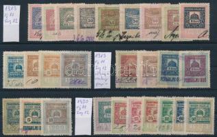1913-1920 27 db okmánybélyeg / fiscal stamps