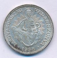 1938. 2P Ag "Madonna" T:AU patina Adamo P7
