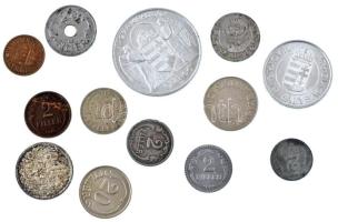 1926-1943. 1f-5P (13xklf), közte 1926. 1P Ag T:UNC-F