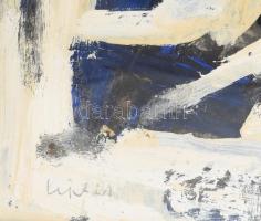 Lipták Pál (1922-2007): Ólomüveg égtáj. Vegyes technika, papír, jelezve balra lent, 81,5×61,5 cm. Pr...