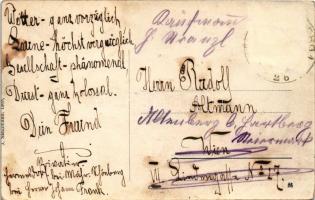 Sumperk, Mährisch Schönberg; Deutsches Vereinshaus, Sanatorium, total ansicht, Schillerpark mit Bürg...