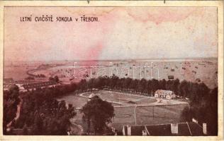 1925 Trebon, Wittingau; Letni cviciste skola / traning school, sports field (ázott / wet damage)