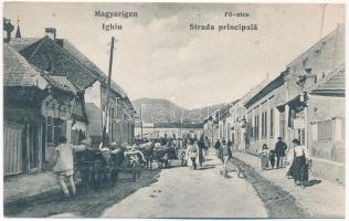 Magyarigen, Ighiu; Fő utca. Schäser Ferenc kiadása / Strada Principala / main street (EK)