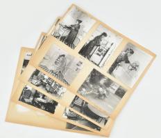 1961 Lakásbelsők, kb. 25 db albumlapra ragasztott fotó, 9×14 cm