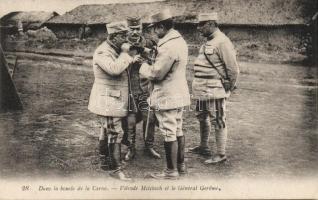 Military WWI Commander Mitchich and General Gerome around Cerna