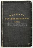 1934 Minerva ügyvédi zsebnapló. Az 1934. évi Minerva-féle ügyvédi határidőnapló zsebkiadása. Szerk.:...