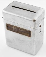 Phönix Életbiztosító Társaság fém persely, kulcs nélkül, kis kopásnyomokkal, m: 10,5 cm