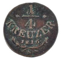 1816S 1/4kr Cu Szomolnok T:AU,XF patina