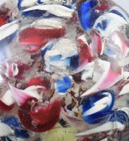 Muranoi üveg levélnehezék. 8 cm Kézzel készült huta üveg