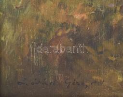 Zórád Géza (1896-1959): Juhász nyájával, 1941. Olaj, vászon, jelzett. Dekoratív, kissé sérült fakere...