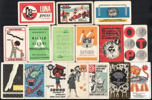 cca 1960-1980 Vegyes kártyanaptár tétel, 16 db
