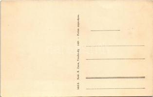 Praha, Prague, Prága; Pozdrav z Krce. Nakl. K. Zuna 5435b. / Krc district, sanatorium, castle, resta...