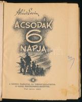 Abádi Ervin: A csodák 6 napja. (DEDIKÁLT). Tel-Aviv, 1967, szerzői kiadás, 224 p. Fekete-fehér képekkel illusztrálva. Átkötött papírkötésben, sérült borítóval, helyenként kissé foltos lapokkal. A szerző, Abádi Ervin (Aharón Abádi) (1918-1979) író, szerkesztő, grafikus által DEDIKÁLT példány.