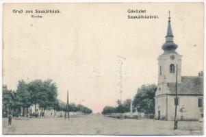 1914 Szakálháza, Sacalaz (Temes, Timis); Kirche / Római katolikus templom / Catholic church (fa)