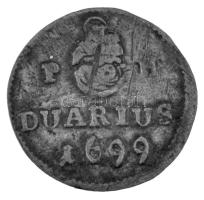 1699K-B Duarius "I. Lipót" Körmöcbánya (0,56g) T:VF karc, kissé hullámos lapka 
Hungary 1...