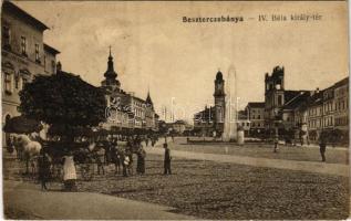 1918 Besztercebánya, Banská Bystrica; IV. Béla király tér, Szálloda a Rákhoz. Sonnenfeld Mór kiadása / square, hotel (EK)