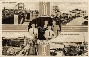 The three serbian crown princes with Belgrade sights (fa)