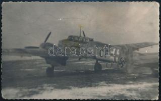 cca 1940 Német Messerschmitt Bf 110 kétmotoros vadászrepülőgép, fotólap, 13x8 cm