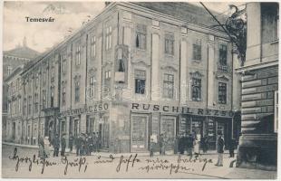 1905 Temesvár, Timisoara; Ruschil Rezső üzlete és saját kiadása / publisher&#039;s shop (EK)