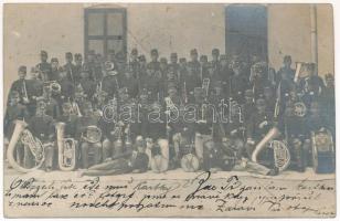 1904 Beszterce, Bistritz, Bistrita; osztrák-magyar katonai zenekar / K.u.K. military band. photo (fa)