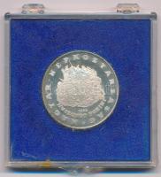 1966. 25Ft Ag "Zrínyi Miklós" sérült tokban T:AU (P) patina Adamo EM17