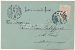 1899 (Vorläufer) Arad, Baross park, Vértanúk szobra, Római katolikus templom, Városháza. Révész Nánd...