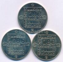 1985. 100Ft Cu-Ni-Zn (3xklf) "Természetvédelem - Mocsári Teknős, Vadmacska, Vidra" mindhár...