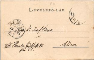 1904 Brassó, Kronstadt, Brasov; Mädchenschule, Schwarzer und weisser Turm / Leány iskola, Fekete és ...