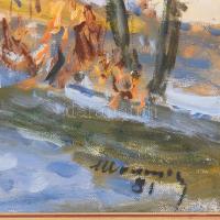 Soltész Zoltán (1909-1990): Téli Kárpátok (Kárpátalja). Olaj, vászon, jelzett. Fa keretben, 60×80 cm...