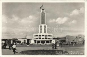 Belgrade the central tower of the fair with Meteor and Tesla ads