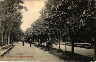 Kovászna-fürdő, Baile Covasna; sétatér. Szabó kiadása / promenade (EK)