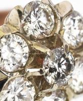 Arany (Au) 14K gyűrű gyémántokkal, 7 db 0,2 ct gyémánttal, jelzett, m: 58, br: 3,74 g