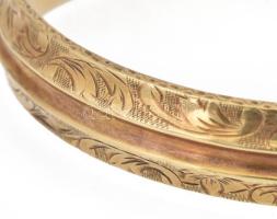 Arany (Au) 14 K karperec, antik, gilosált, jelzés nélkül, d: 6,5 cm, nettó: 15,81 g