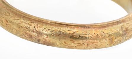 Arany (Au) 14K karperec, antik, gilosált díszítéssel, jelzés nélkül, d: 6,5 cm, 20,2 g