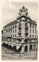 Belgrade Prince Michel street with Restaurant Café Ruski Car (fa)