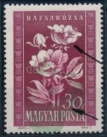 1950 Virág I. 30f durva színelcsúszással / Mi 1112 shifted pink and green colour