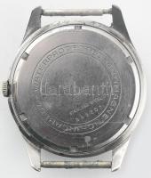 Huguenin kézi felhúzós férfi karóra. Működő szerkezettel, korrodált számlappal. d: 34 mm