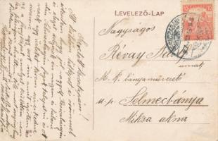 1917 Resica, Resicabánya, Resita; Fő utca, Roth Berta és Roth Mór üzlete, piac / Hauptgasse / main s...