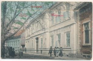 Szatmárnémeti, Szatmár, Satu Mare; Református tanítóképző és felsőbb leányiskola. leporellólap 10 képpel, Reizer János kiadása / Calvinist girls' school and teachers' training institute (fa)