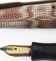 Régi töltőtoll, jelzett a hegyén: Hunt Co., Made in USA, h: 12 cm