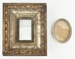 2 db kis méretű képkeret XIX. sz. vége, XX. sz. eleje Külső méretek 9,18 cm