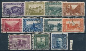 1906 11 db bélyeg vegyes fogazással / with mixed perforation