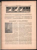 1934 Magyar Yacht hivatalos lap XIII. évfolyamának 1-3. száma, borító szakadt