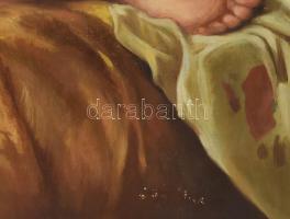 Dienes László (1891-?): Női art deco akt. Olaj, vászon. Jelzett. Apró felületi kopásokkal. 72,5x55 c...