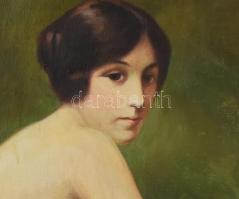 Dienes László (1891-?): Női art deco akt. Olaj, vászon. Jelzett. Apró felületi kopásokkal. 72,5x55 c...