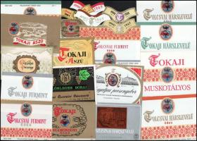 Tokaji borcímke tétel, 37 db