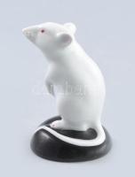 "Yris" porcelán egér. Jelzett, kis kopással, m: 5,5 cm